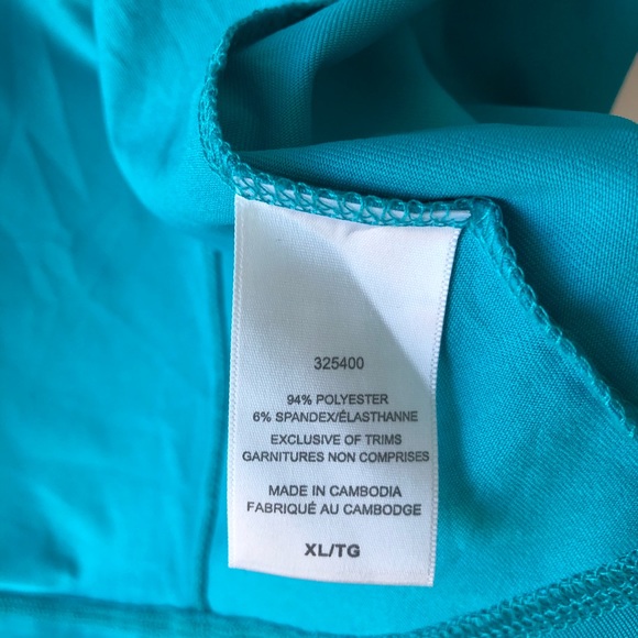 Champion Turquoise Blue Mock Neck Zip Up Sweater - Picture 6 of 6